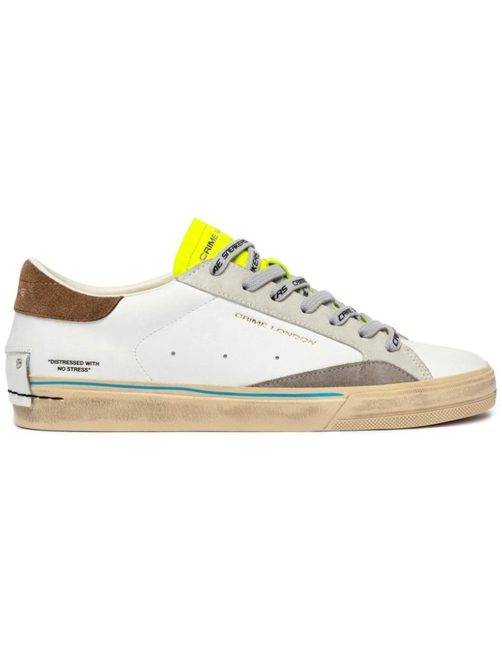 Crime London sneakers uomo Distressed fluo