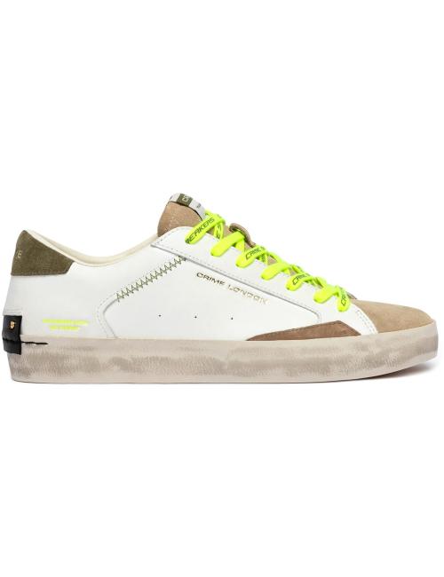 Crime London sneakers uomo Distressed verde militare