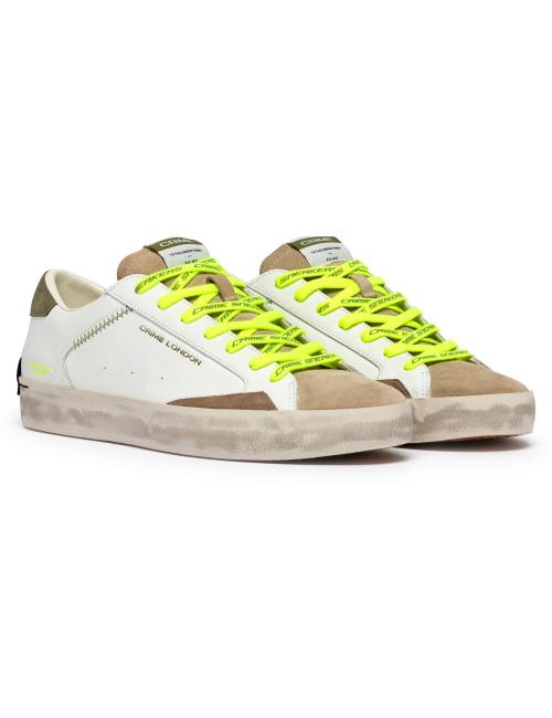 Crime London sneakers uomo Distressed verde militare