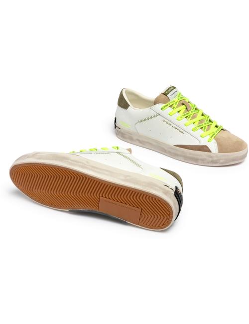 Crime London sneakers uomo Distressed verde militare
