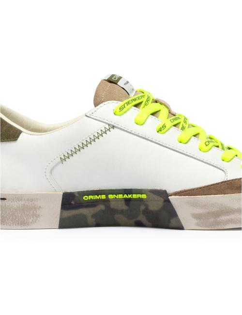 Crime London sneakers uomo Distressed verde militare