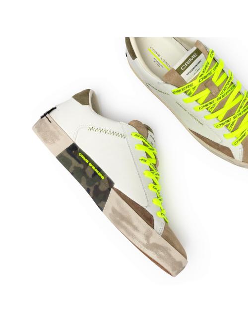 Crime London sneakers uomo Distressed verde militare