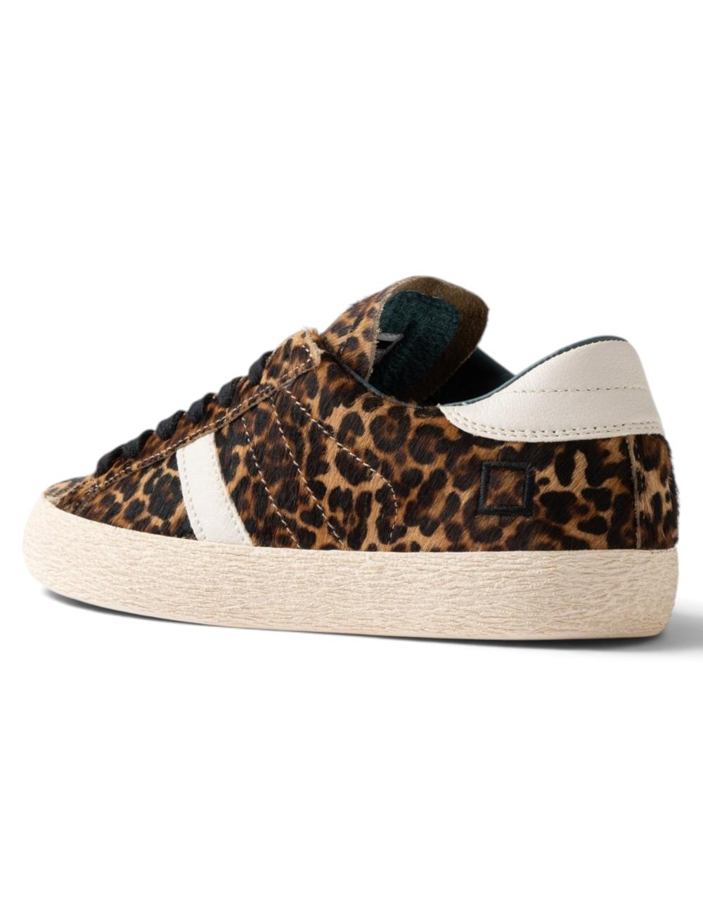 Date Women's Hill Low Pony Leopard Sneakers