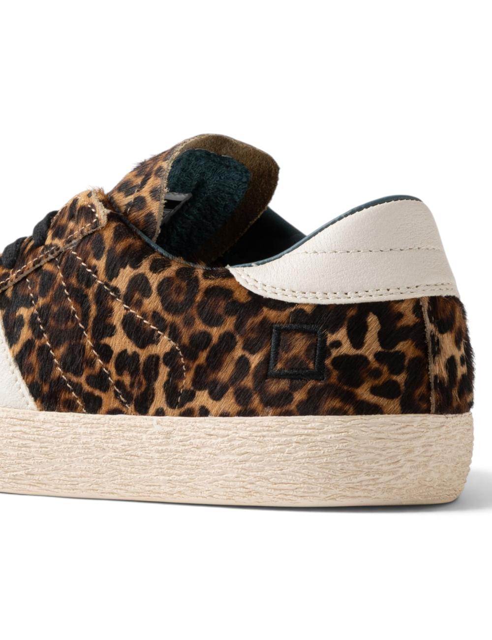 Date Women's Hill Low Pony Leopard Sneakers