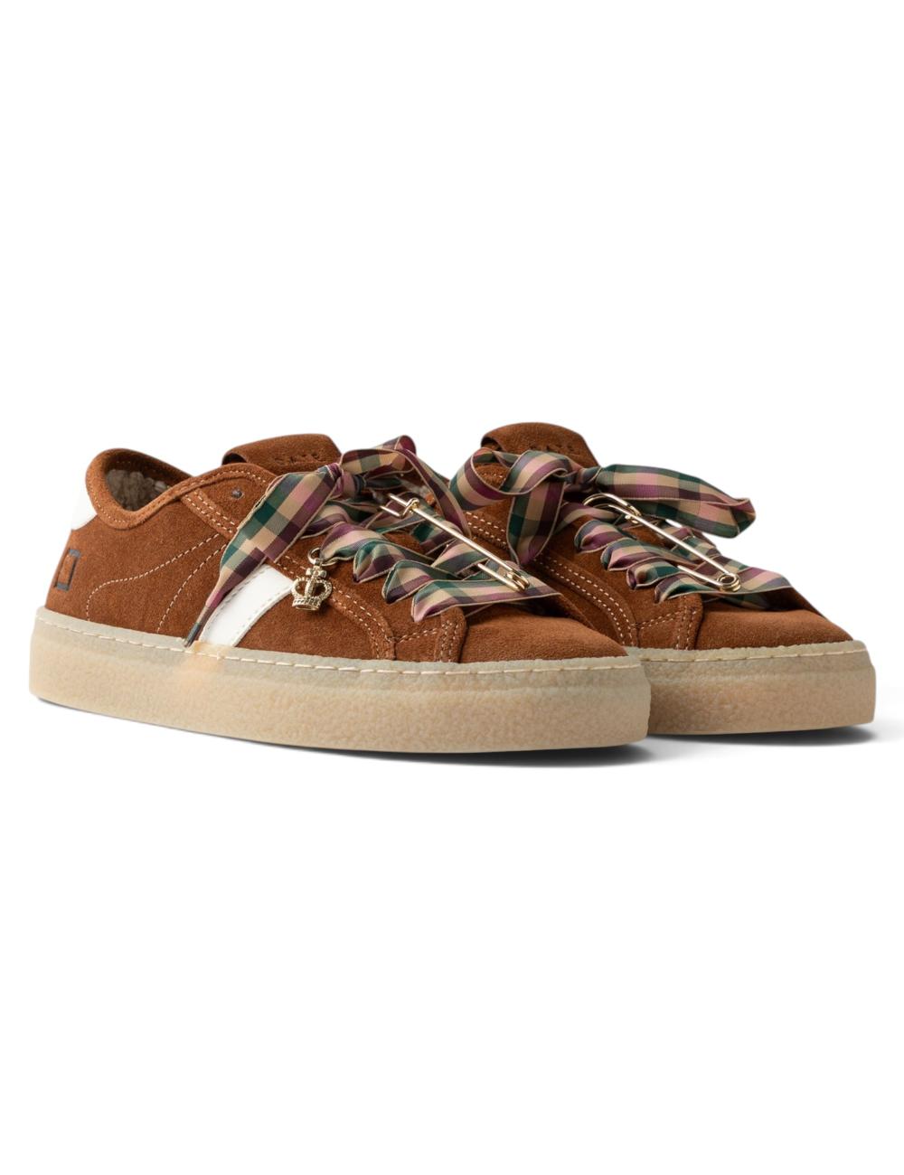Date sneakers woman Tender Suede Cuoio