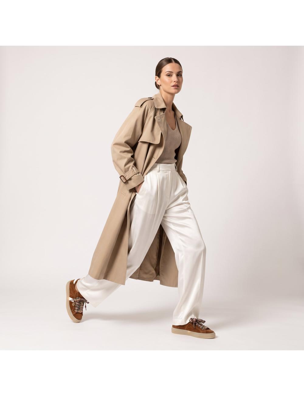 Date sneakers woman Tender Suede Cuoio