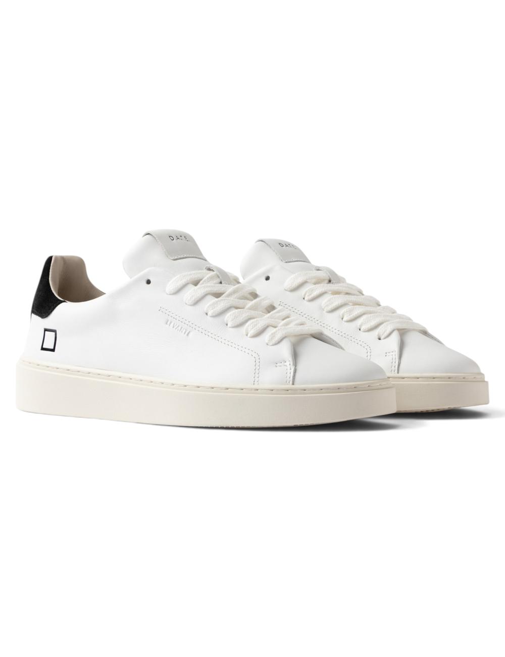 Date sneakers Levante calf black and white