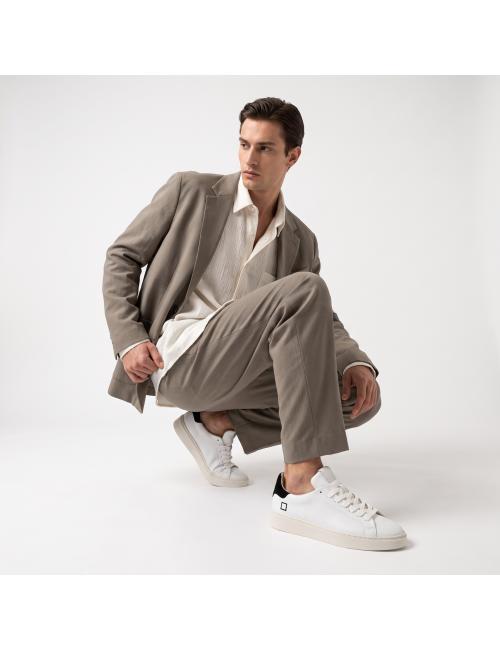 Date sneakers Levante calf bianco e nero
