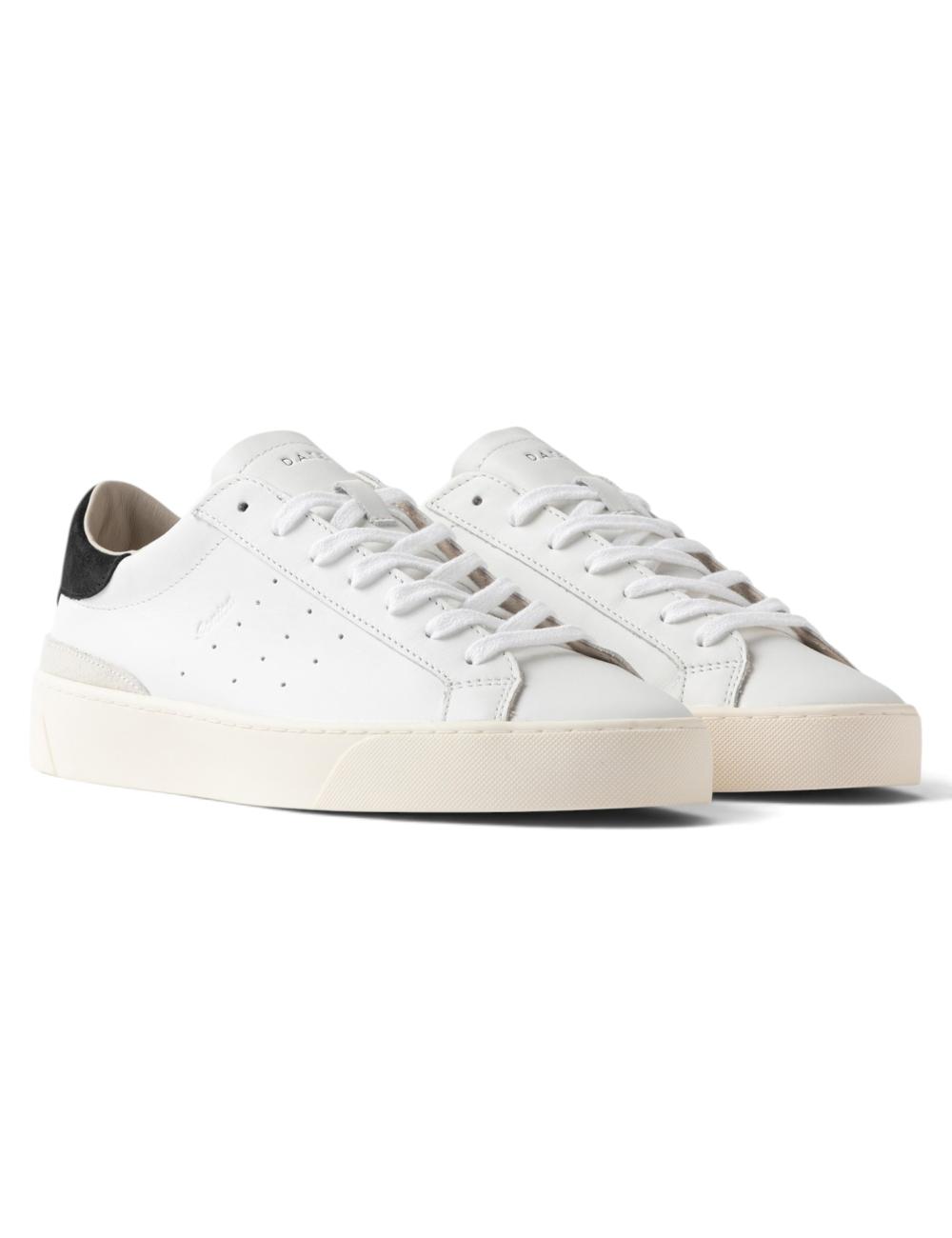 Date Sonica black and white calf sneakers