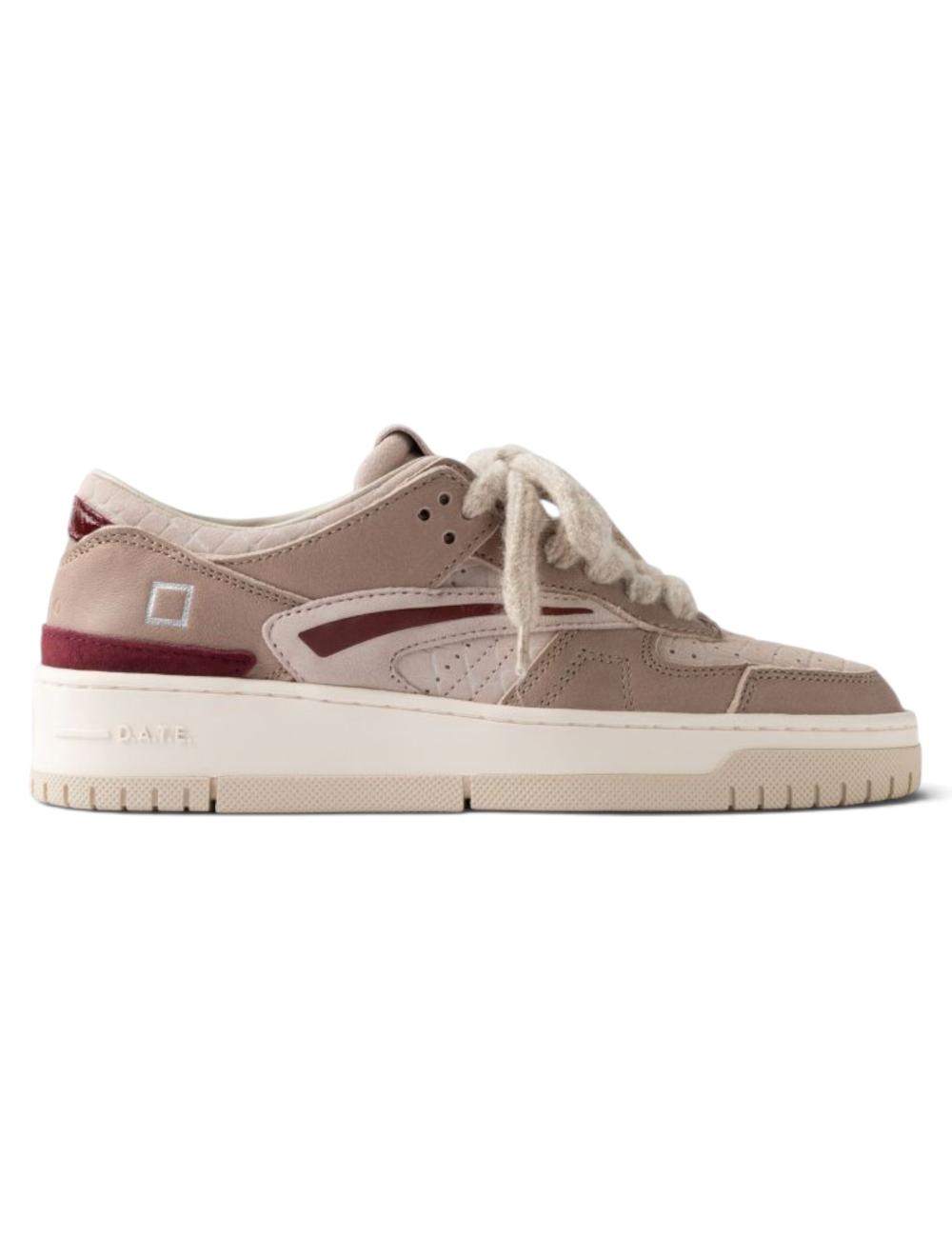 Date sneakers Torneo crocodile pink