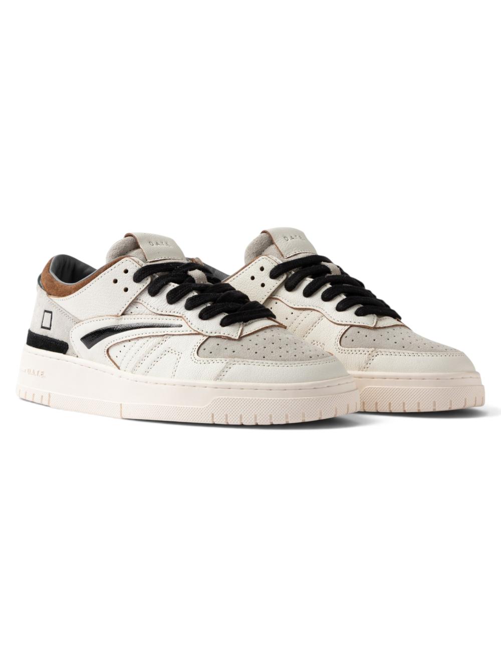 Date men's sneakers Torneo Colored White-Leather