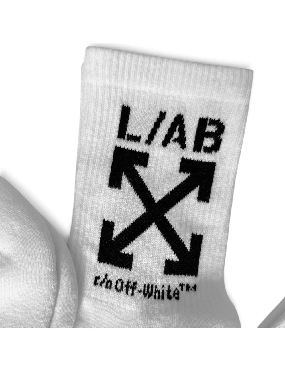 OFF-WHITE L/AB white socks Quarter socks