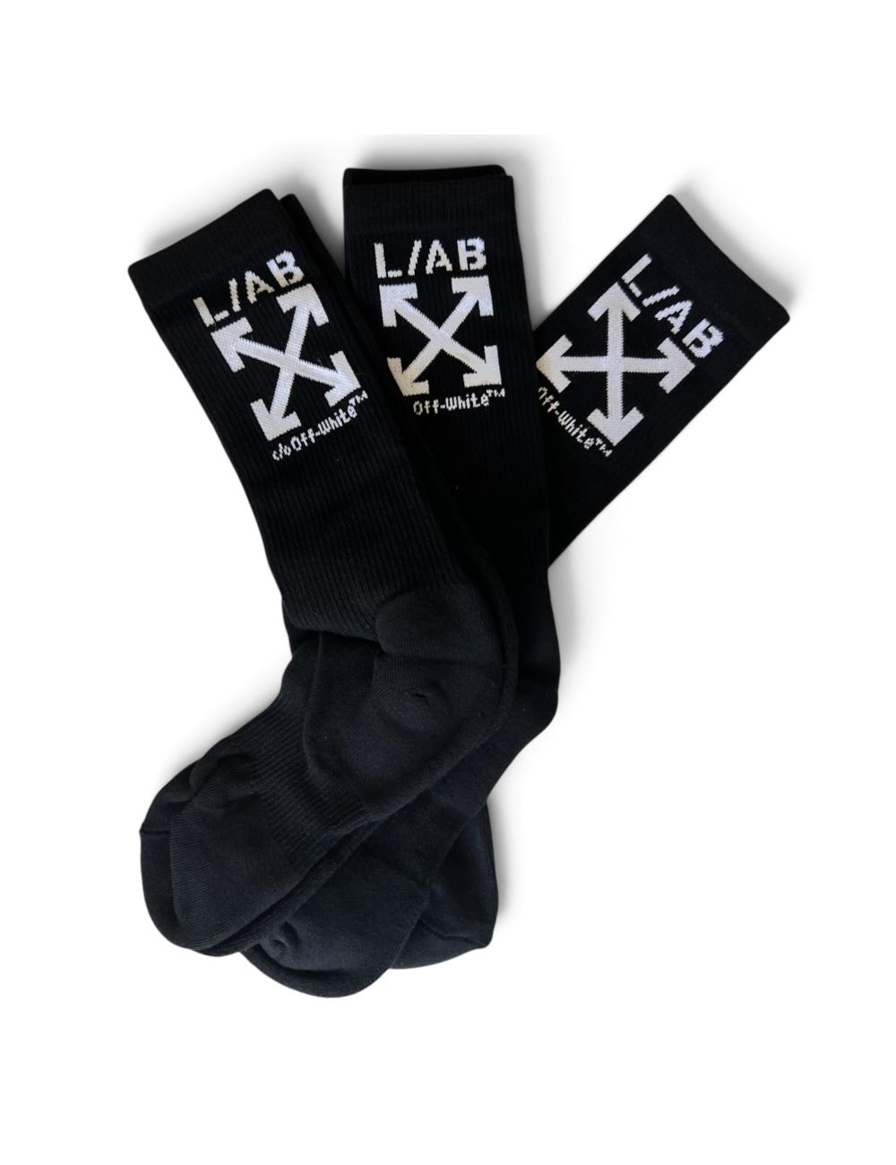 OFF-WHITE L/AB calzini neri Crew socks