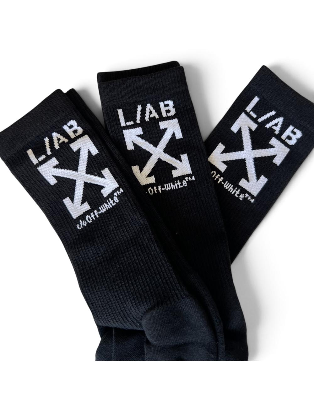 OFF-WHITE L/AB calzini neri Crew socks