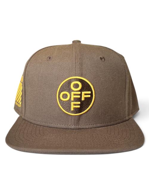 OFF-WHITE L/AB Cappello baseball circle logo marrone