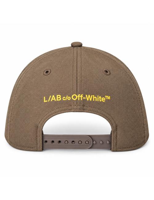 OFF-WHITE L/AB Cappello baseball circle logo marrone