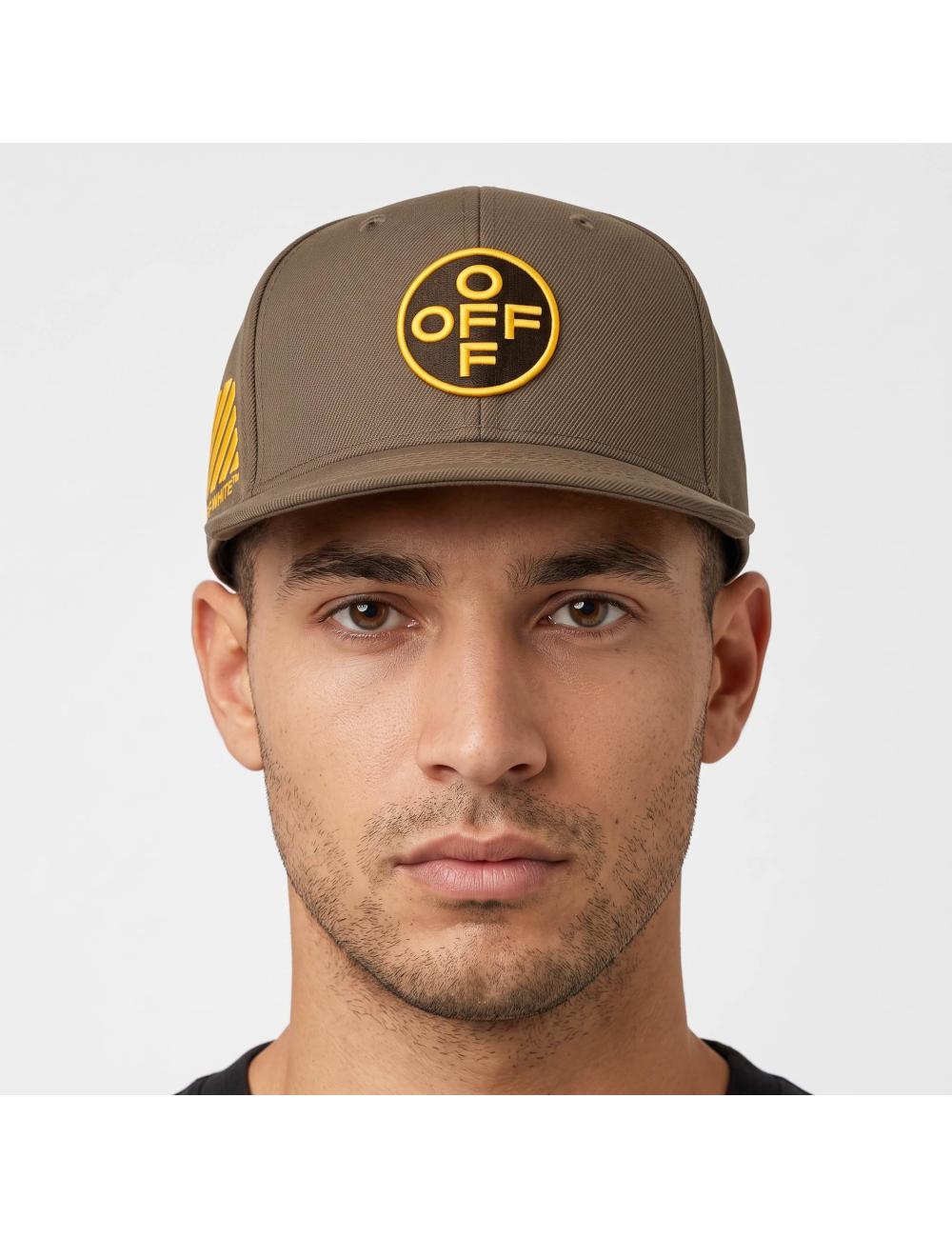 OFF-WHITE L/AB Brown logo circle baseball hat