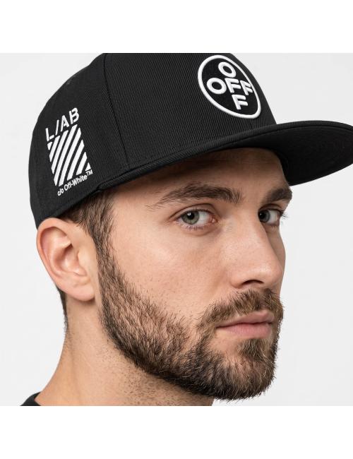 OFF-WHITE L/AB Cappello baseball circle logo nero