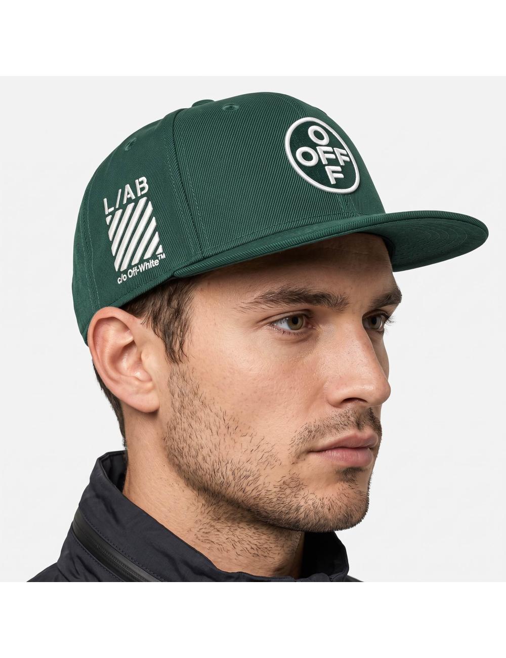 OFF-WHITE L/AB Green Logo Circle Baseball hat
