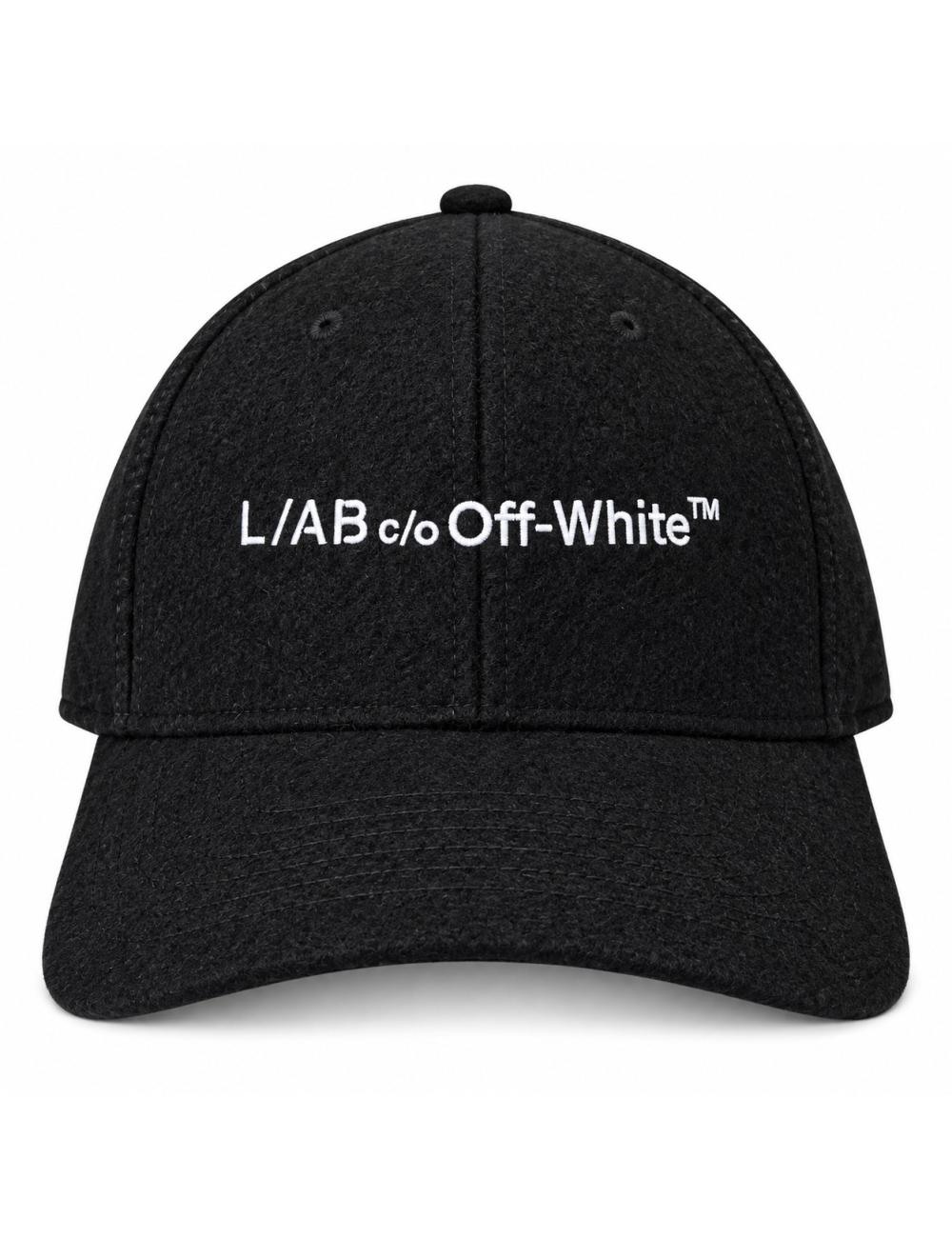 OFF-WHITE L/AB Cappello baseball in lana nero