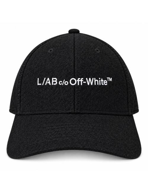 OFF-WHITE L/AB Cappello baseball in lana nero