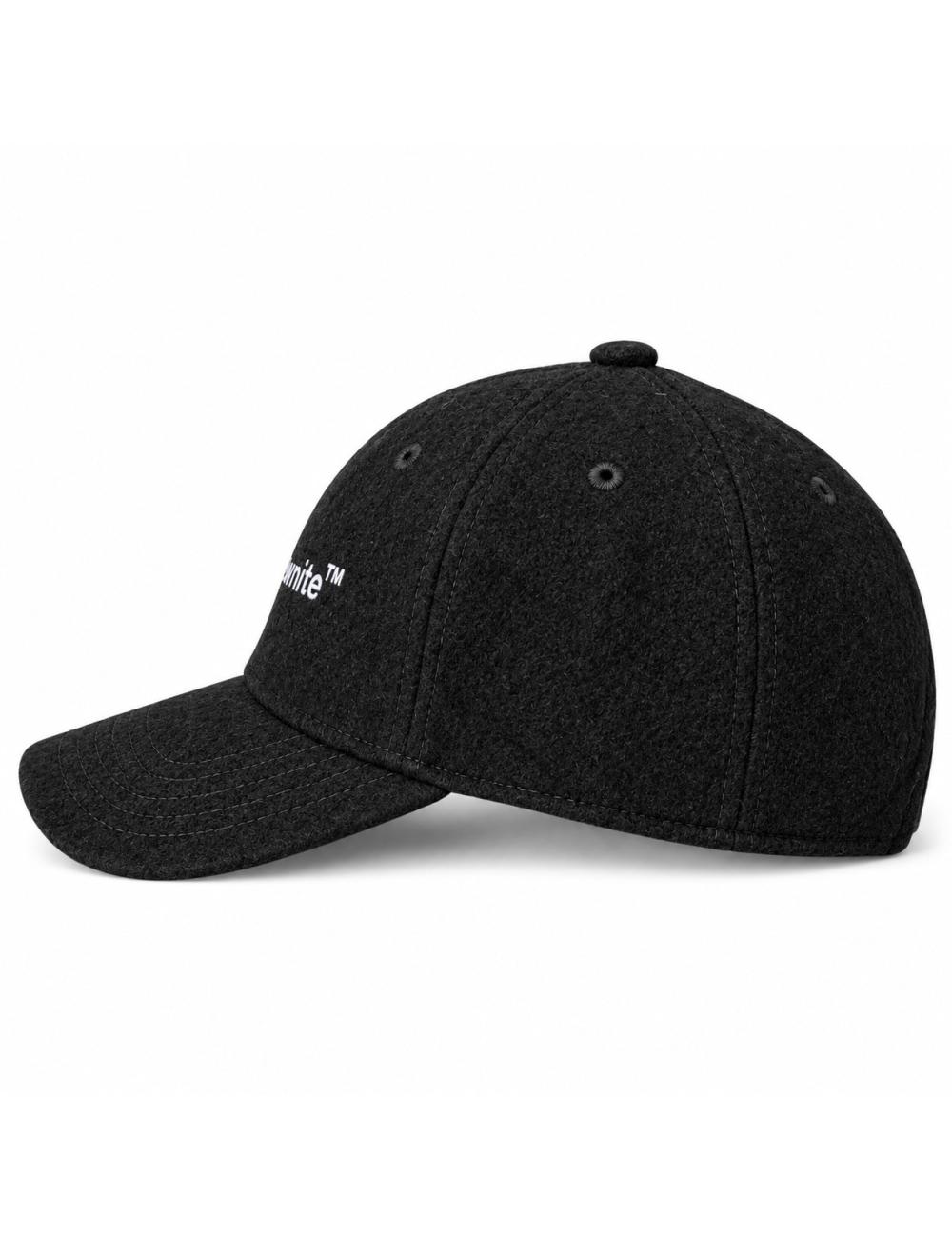 OFF-WHITE L/AB Black wool baseball cap