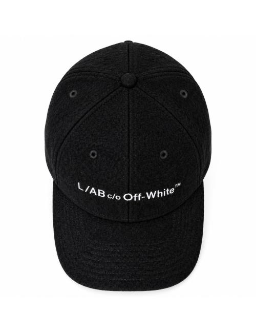 OFF-WHITE L/AB Cappello baseball in lana nero