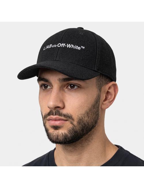 OFF-WHITE L/AB Cappello baseball in lana nero