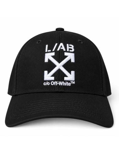 OFF-WHITE L/AB Cappello baseball nero bianco
