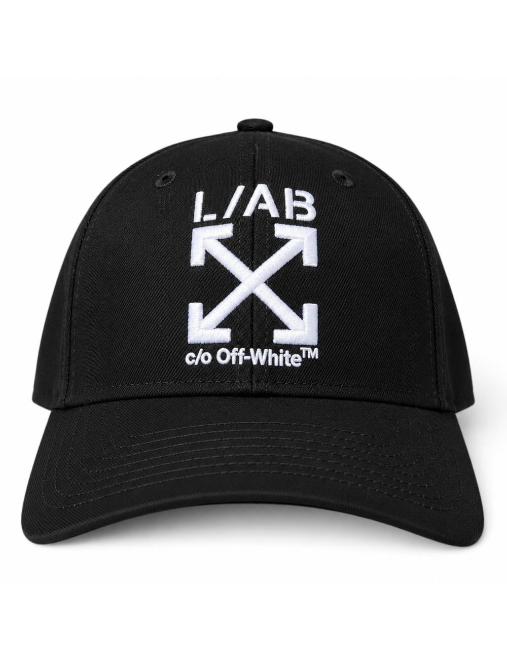 OFF-WHITE L/AB Cappello baseball nero bianco