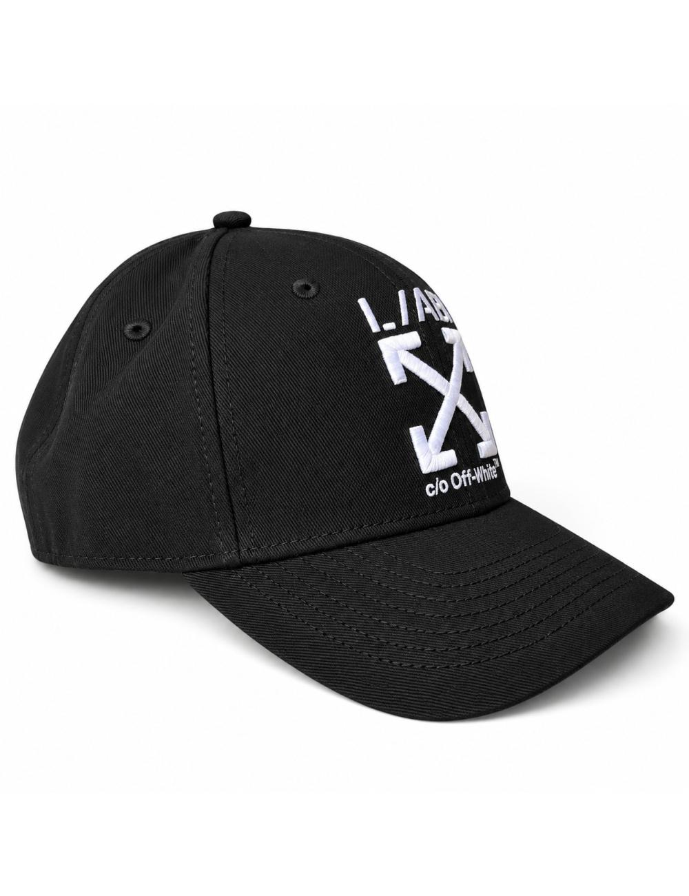 OFF-WHITE L/AB Baseball Hat Black White