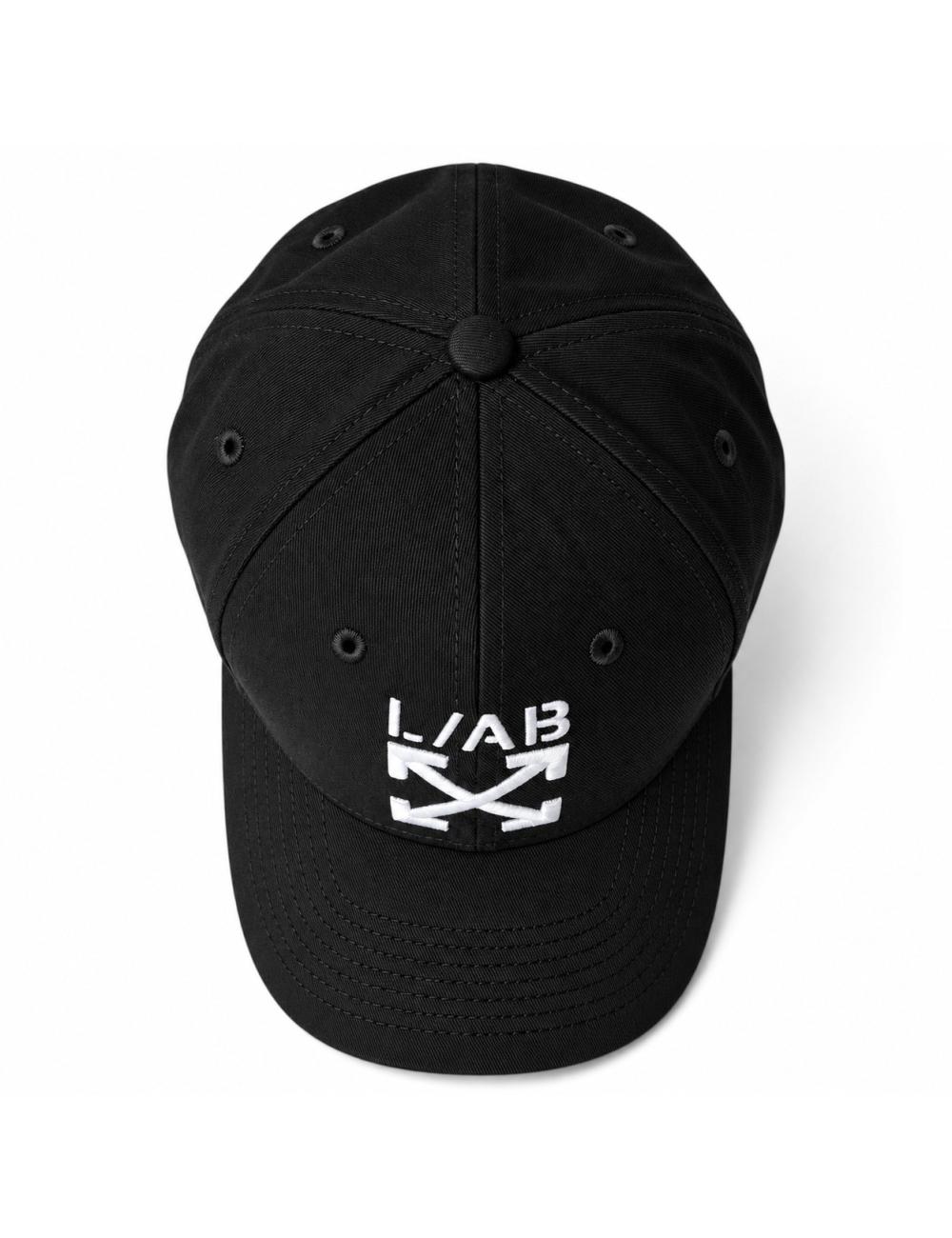 OFF-WHITE L/AB Baseball Hat Black White