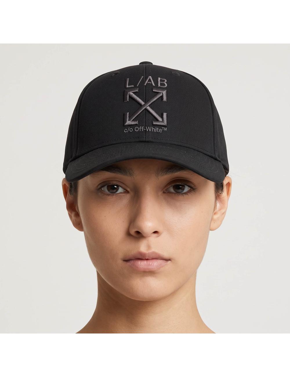 OFF-WHITE L/AB Total black baseball hat