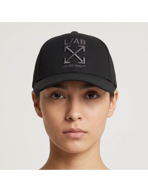 OFF-WHITE L/AB Cappello baseball total black
