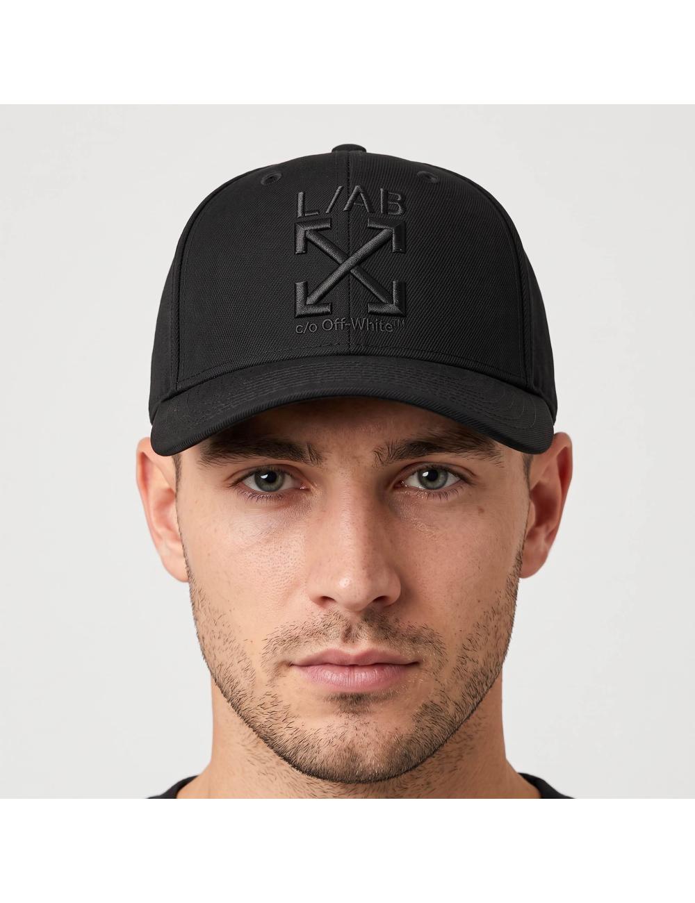 OFF-WHITE L/AB Total black baseball hat