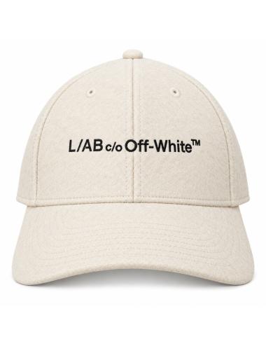 OFF-WHITE L/AB Ivory wool baseball cap