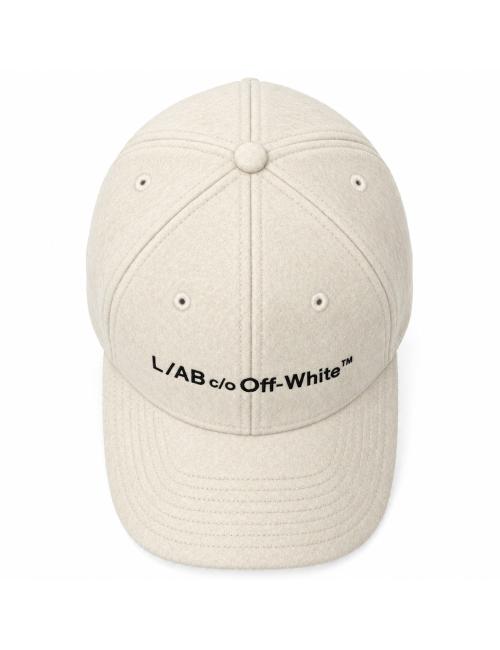 OFF-WHITE L/AB Cappello baseball in lana avorio