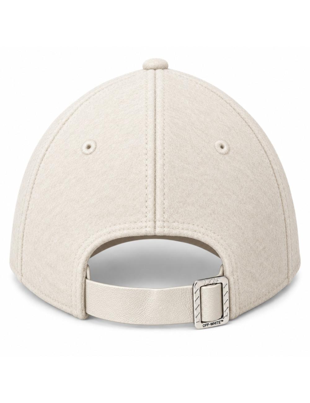 OFF-WHITE L/AB Ivory wool baseball cap