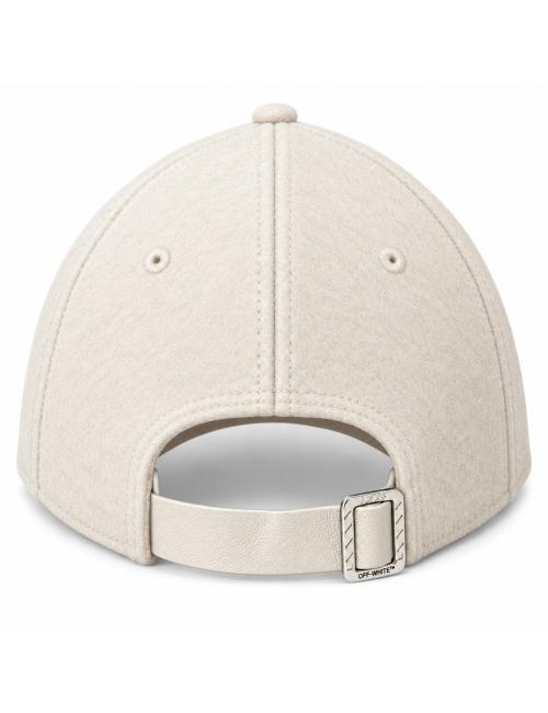 OFF-WHITE L/AB Cappello baseball in lana avorio