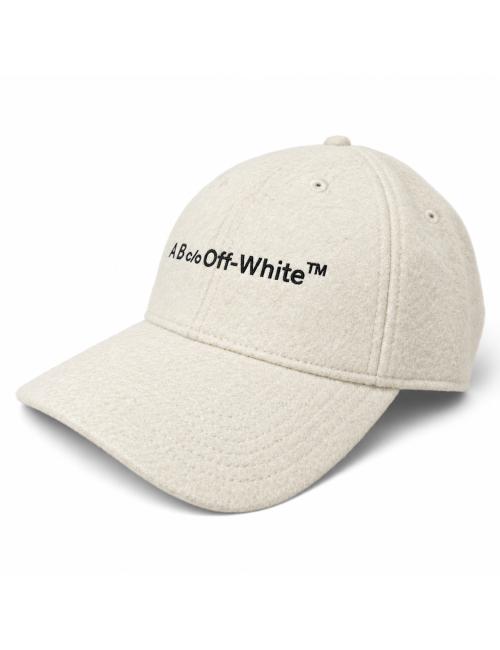 OFF-WHITE L/AB Cappello baseball in lana avorio