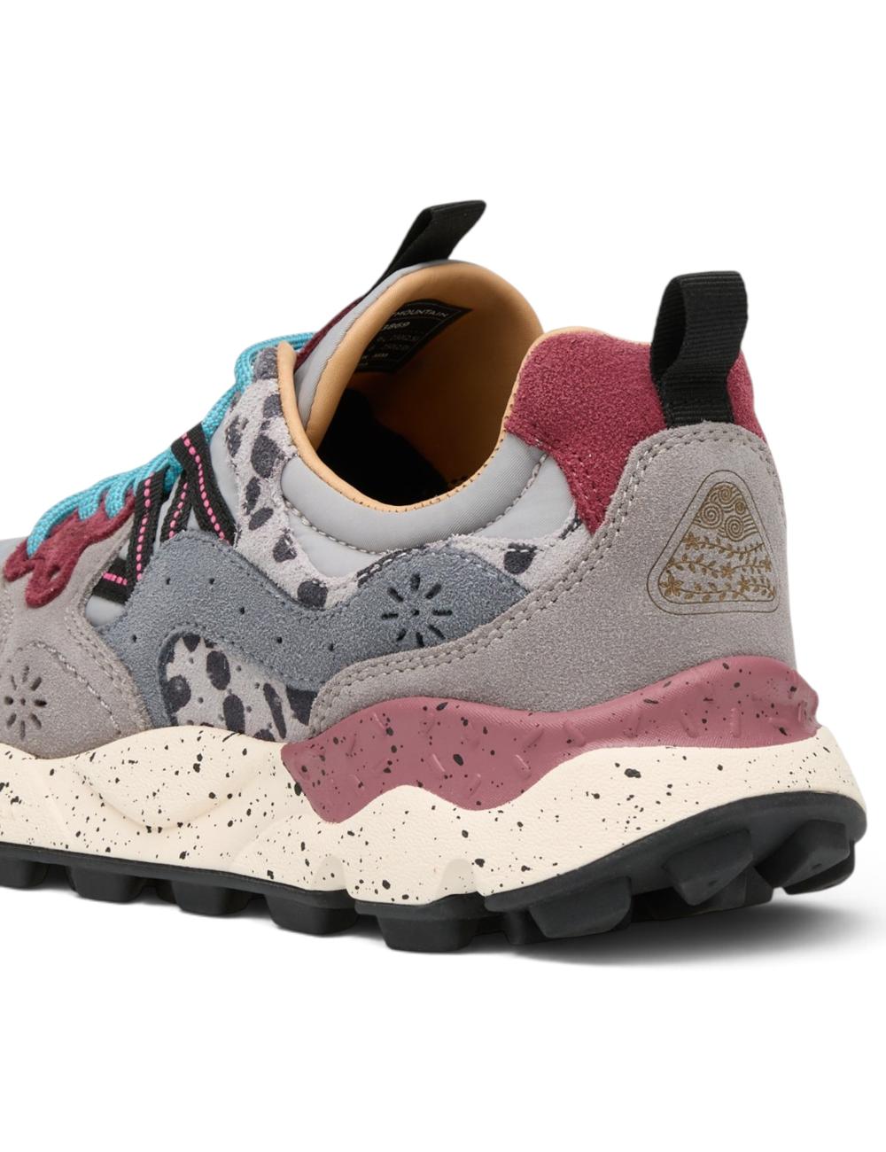 Flower Mountain sneakers yamano 3 grigio bordeaux
