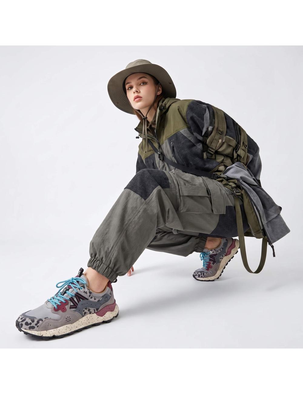 Flower Mountain sneakers yamano 3 grigio bordeaux