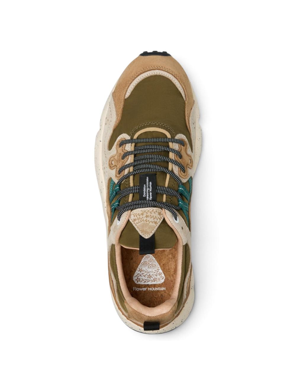 Flower Mountain sneakers yamano 3 verde marrone grigio