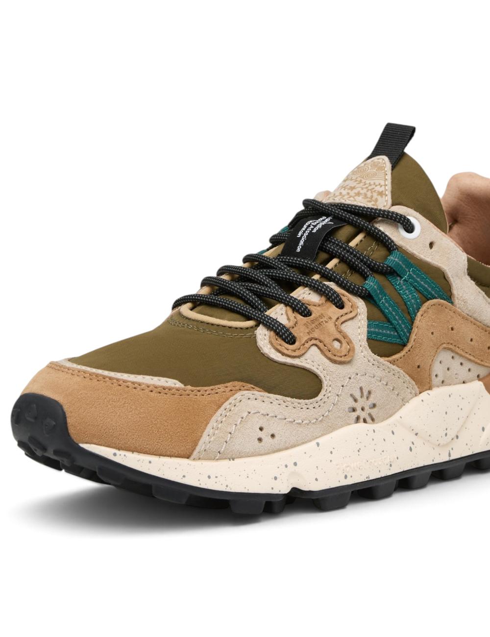 Flower Mountain sneakers yamano 3 verde marrone grigio