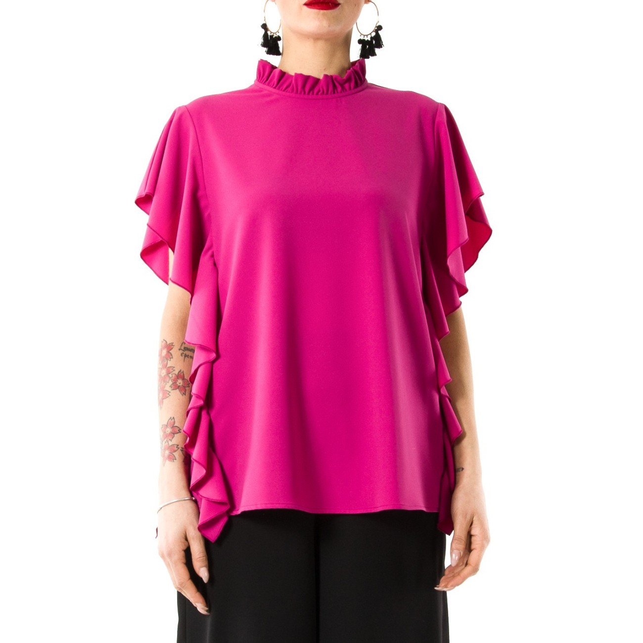 Jijil camicia blusa fuxia