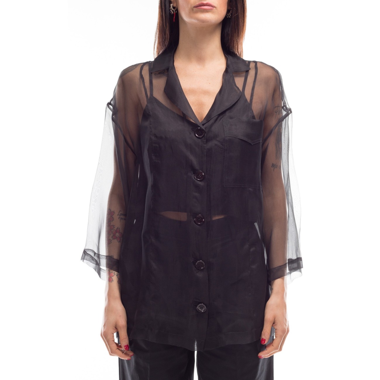 Isabelle Blanche black silk...
