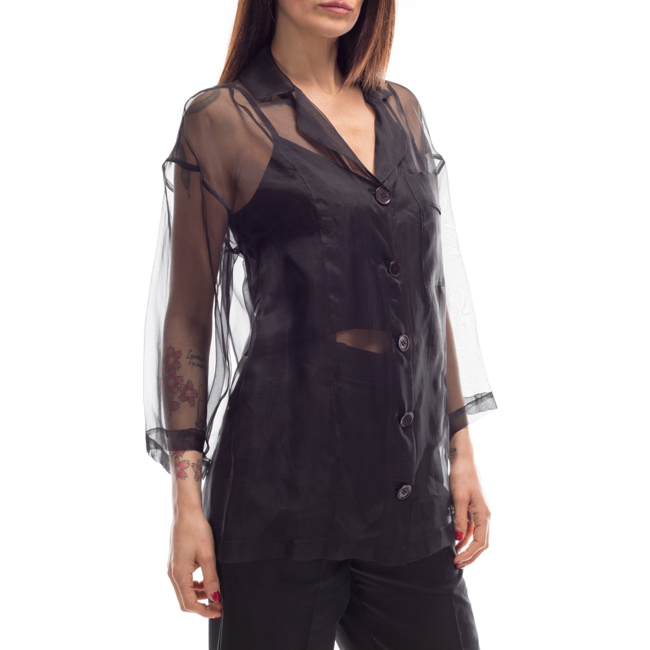 Isabelle Blanche black silk...