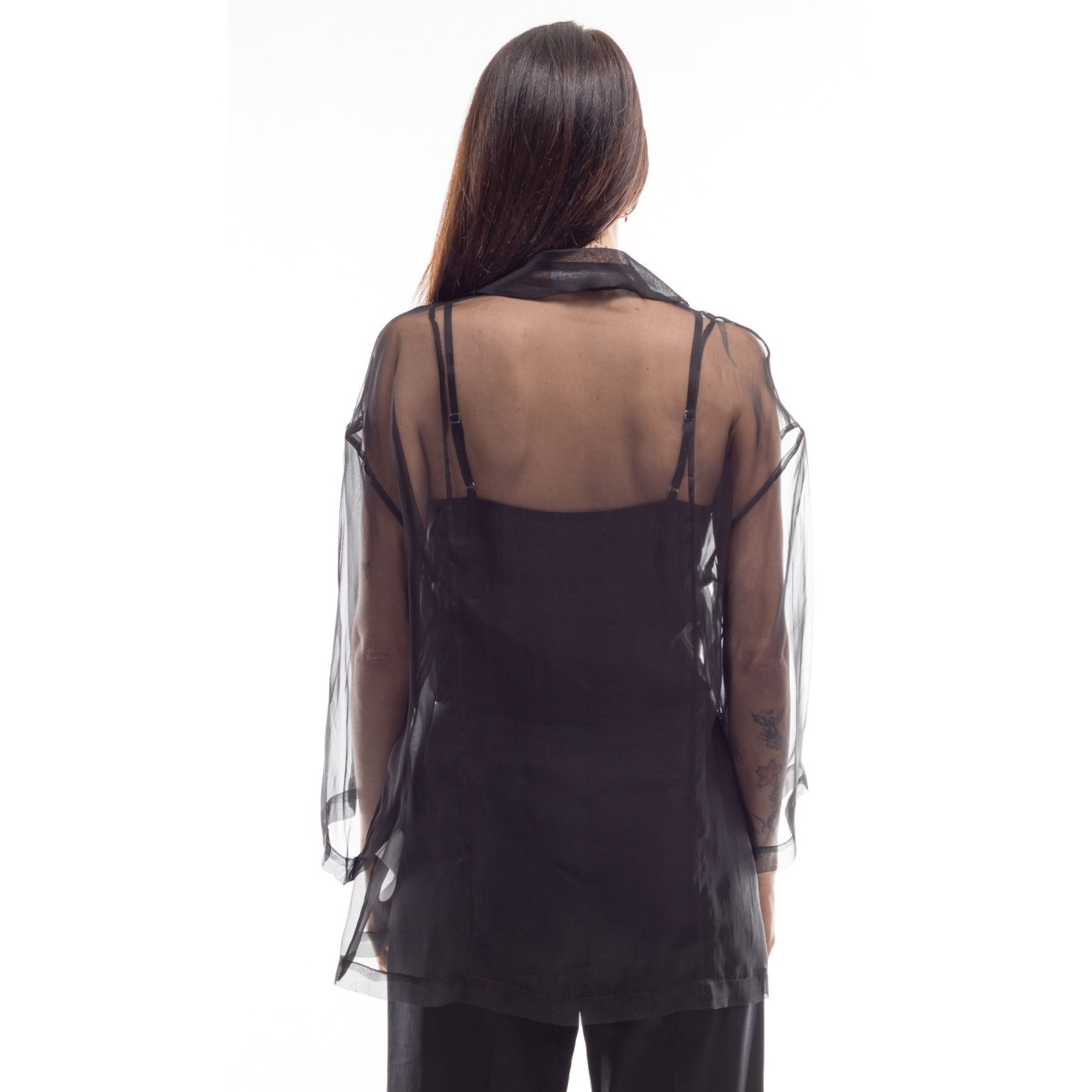 Isabelle Blanche black silk...