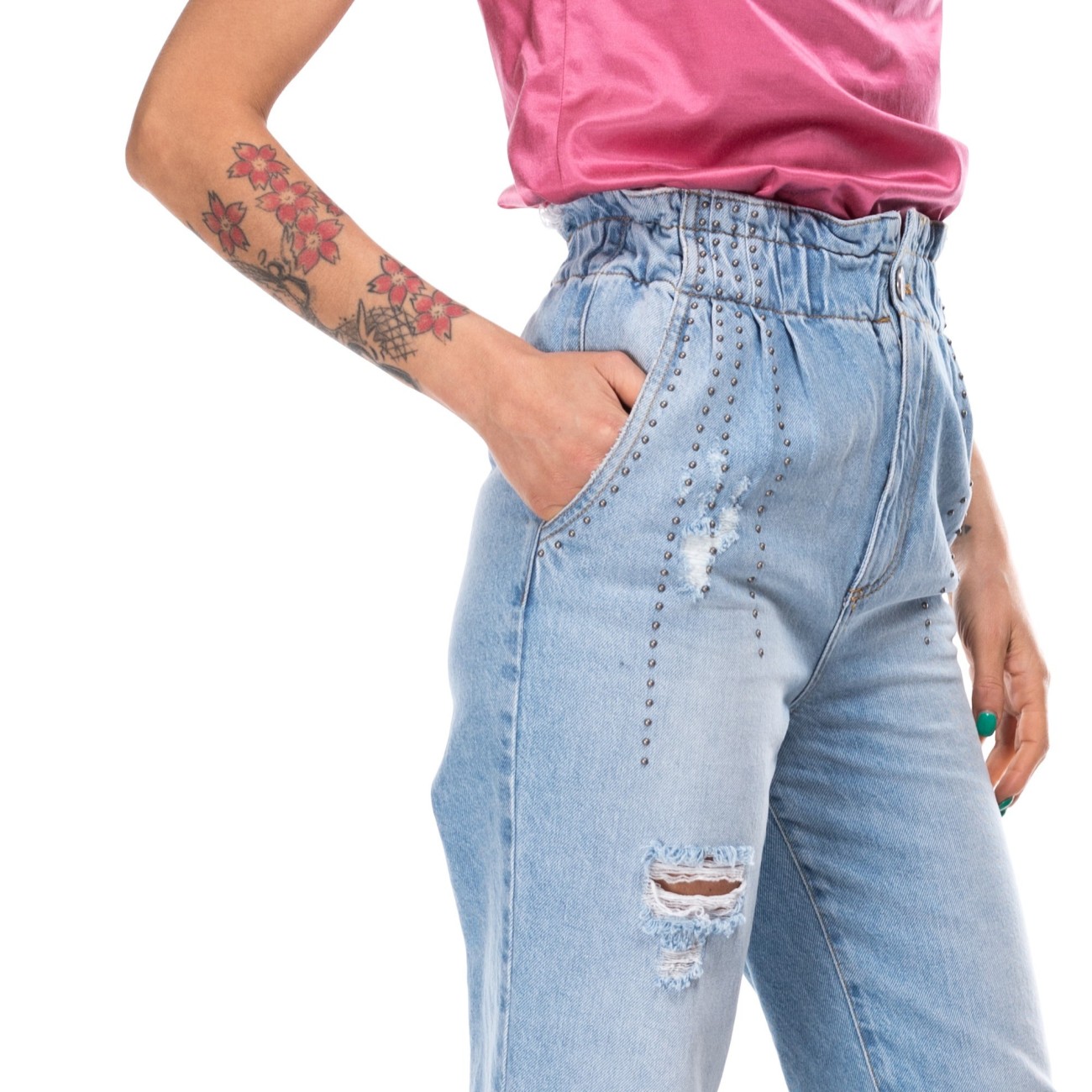 Gaelle jeans slouchy con...